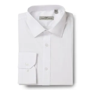 RENOIR White Slim Fit Long Sleeve Stretch Dress Shirt TCS01-SL