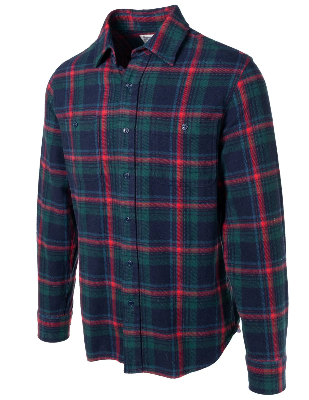 Schott Bros. PLAID FLANNEL SHIRT Men’s -NAV