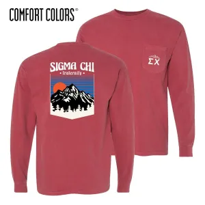 Sigma Chi Comfort Colors Long Sleeve Retro Alpine Tee