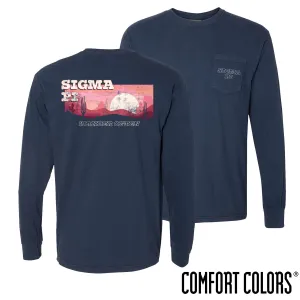 Sigma Pi Comfort Colors Wander Often Long Sleeve Pocket Tee