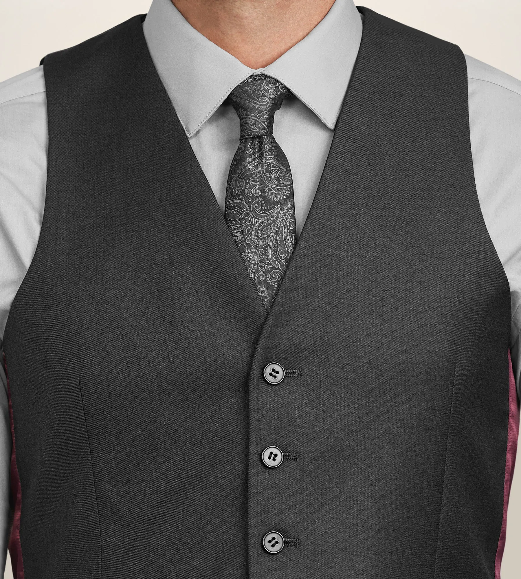 Slim Fit Stretch Suit Separate Vest