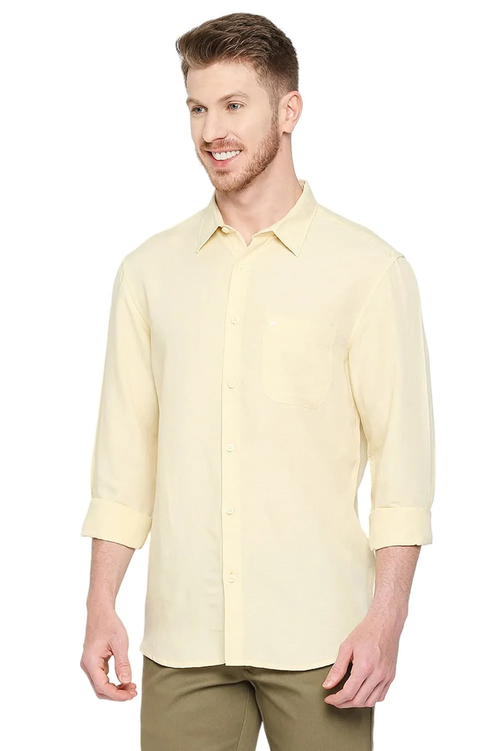 Slim Fit Viscose Linen Shirt