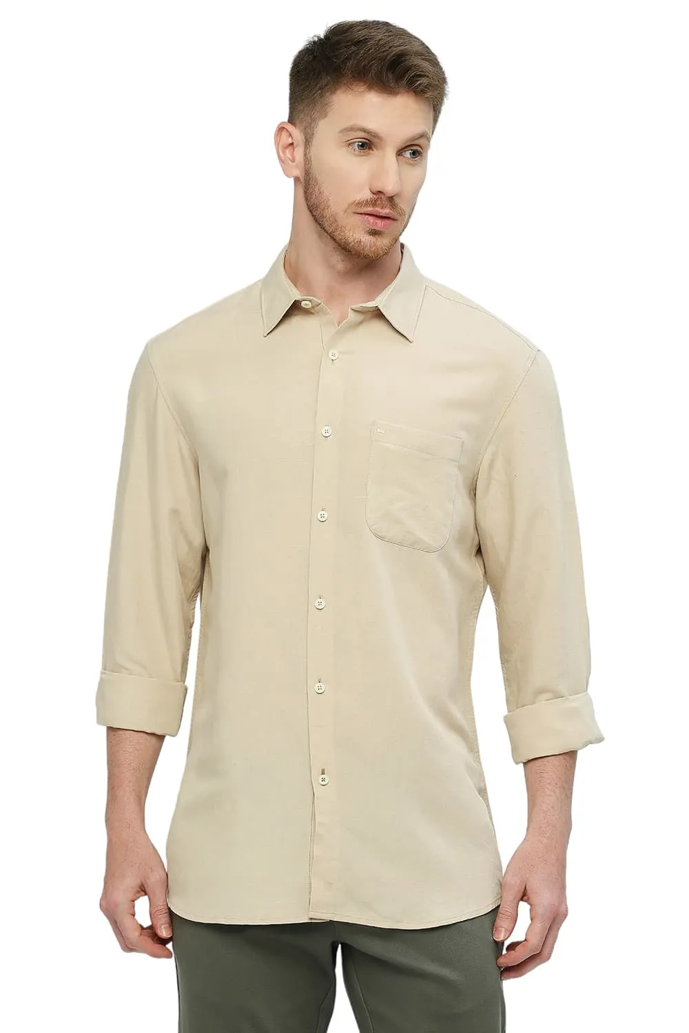 Slim Fit Viscose Linen Shirt