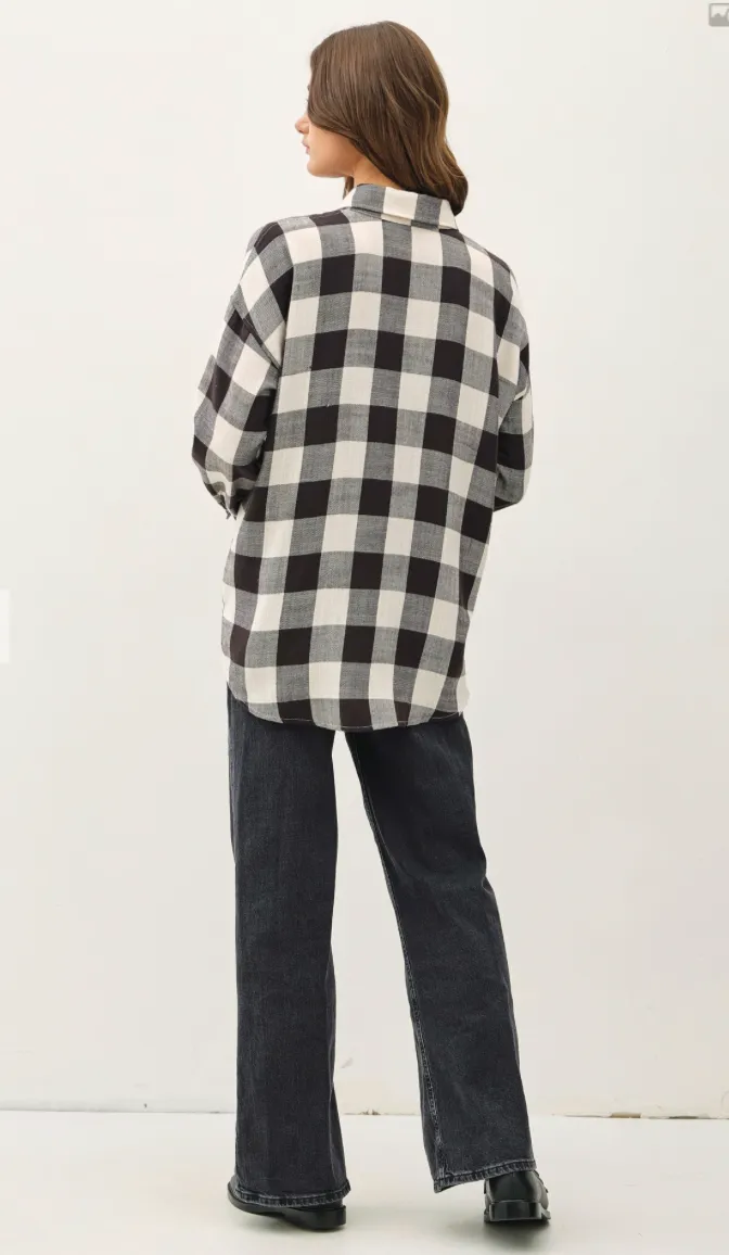 Soft Buffalo Plaid Flannel Shirt