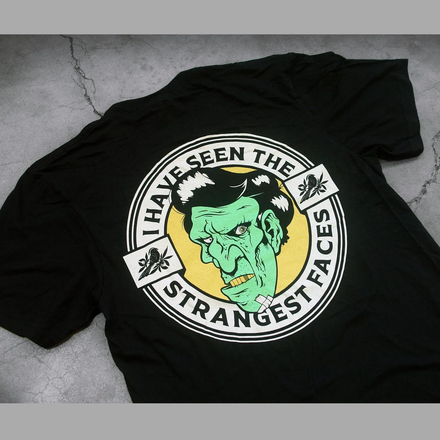 Strangest Faces Black T-Shirt