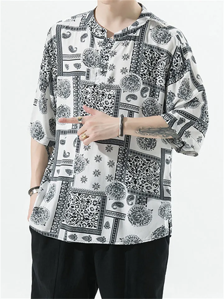 Summer Loose Retro Printed Shirts