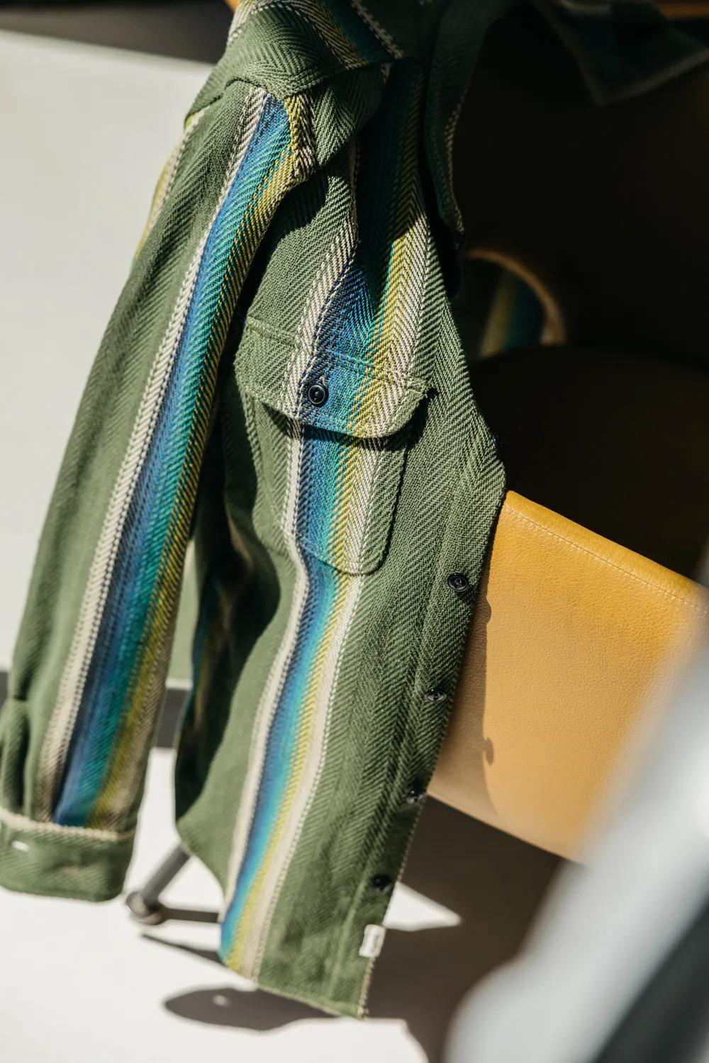 The Brace Loose Weave Stripe - Baja Green