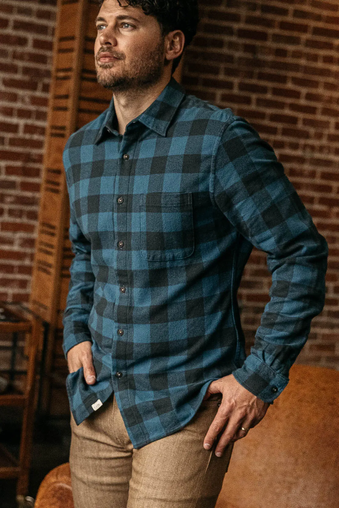 The Ripper Organic Cotton Plaid - Blue Black