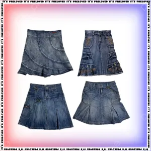 Unique Denim Skirt Mix (SS-818)