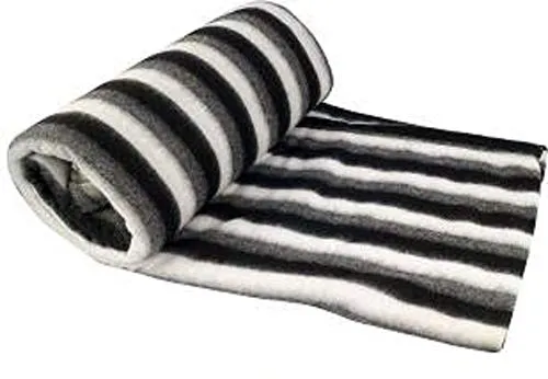 Wavva® Polyester & Polyester Blend 500 TC Blanket (Single Black and White)