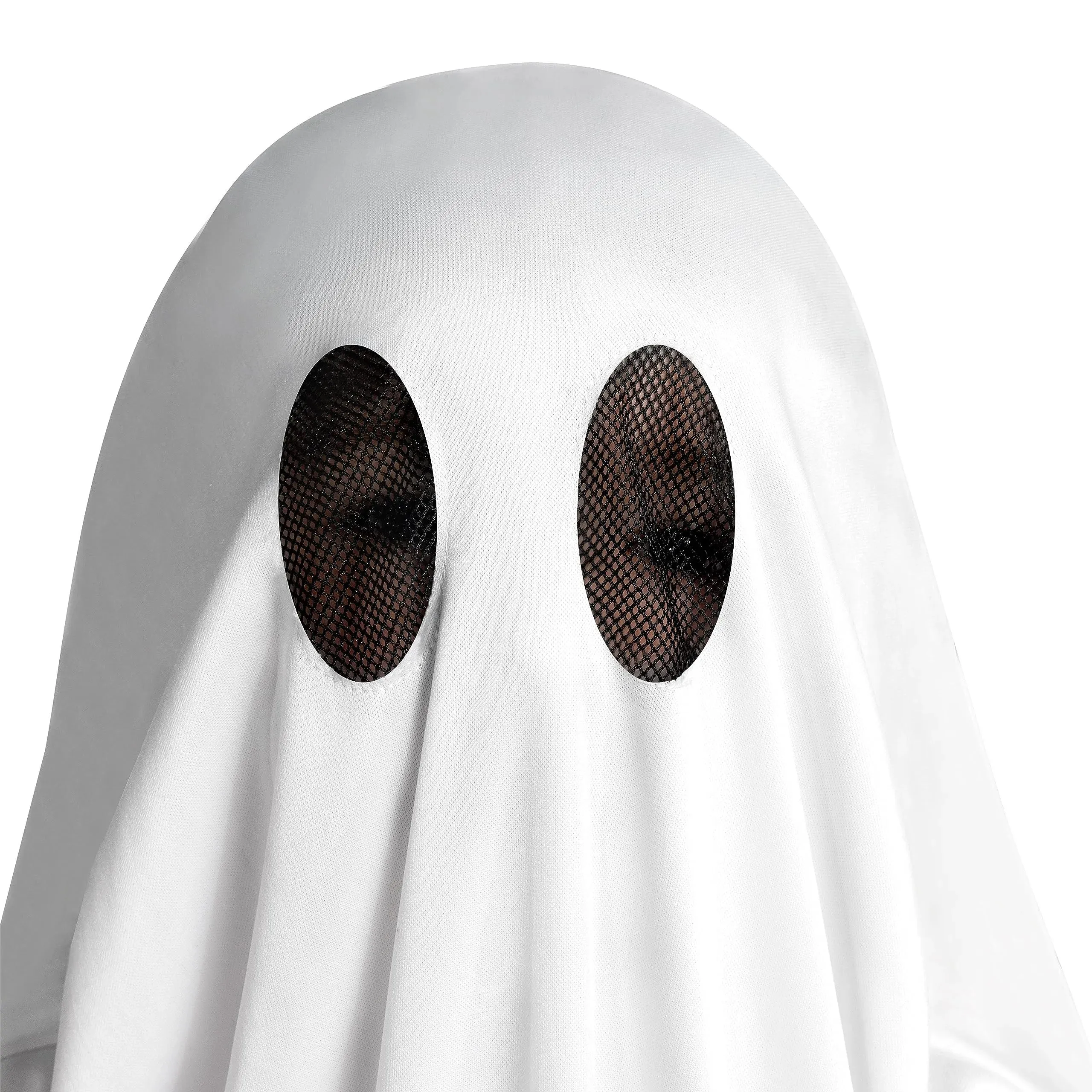 White Silent Ghost Costume with Pumpkin Bag