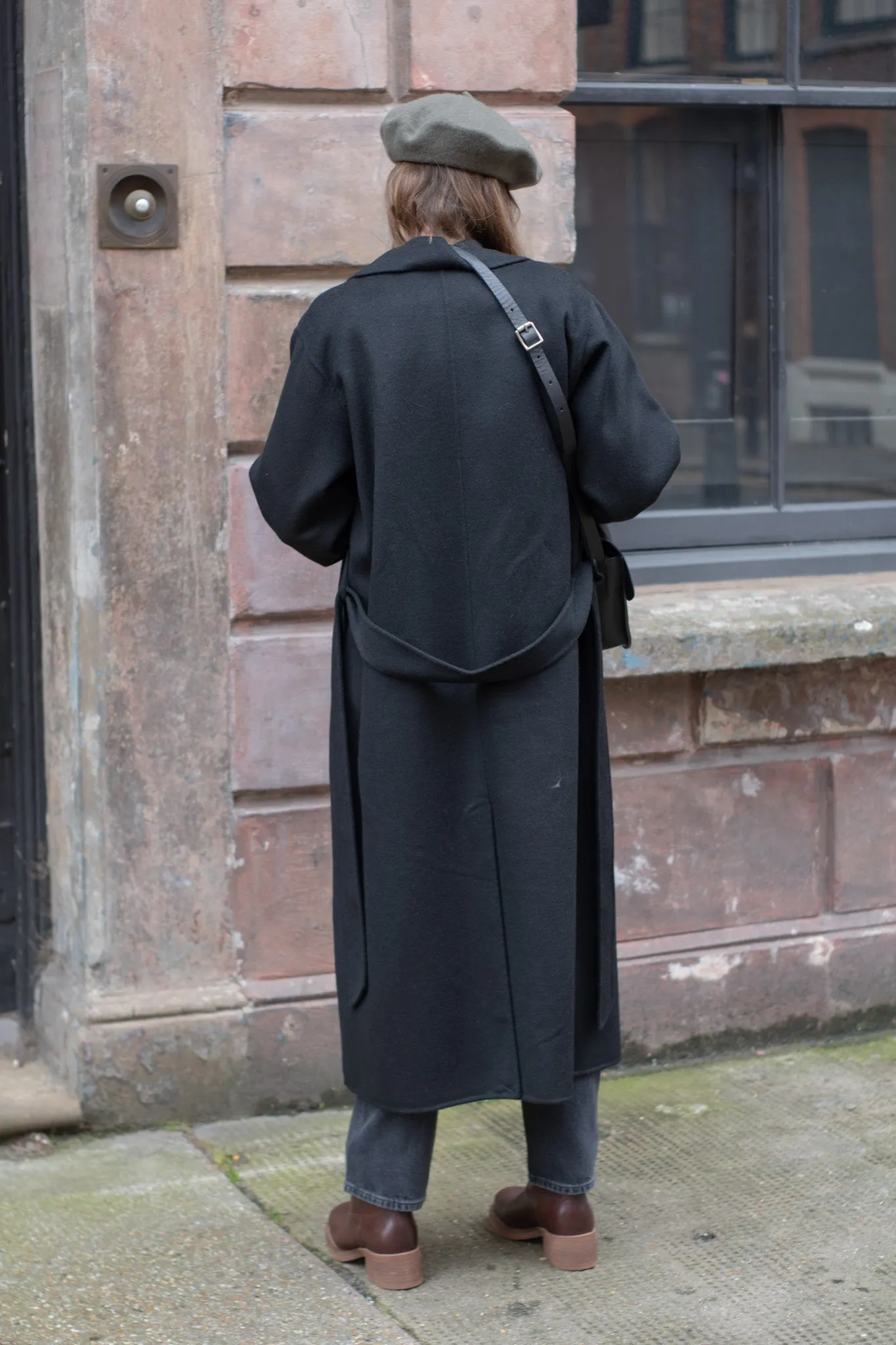 Yerse Handmade Wool Black Coat