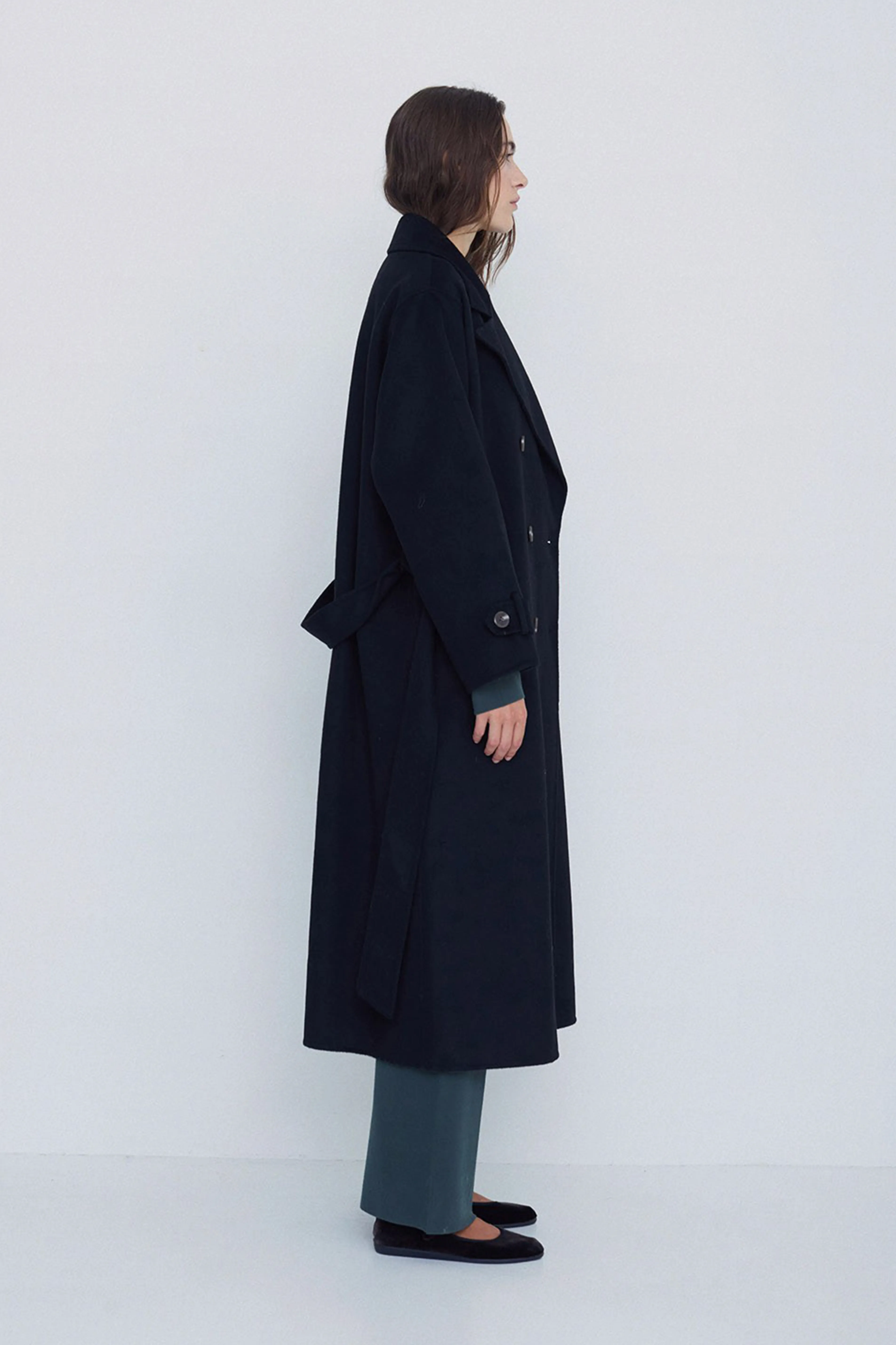 Yerse Handmade Wool Black Coat