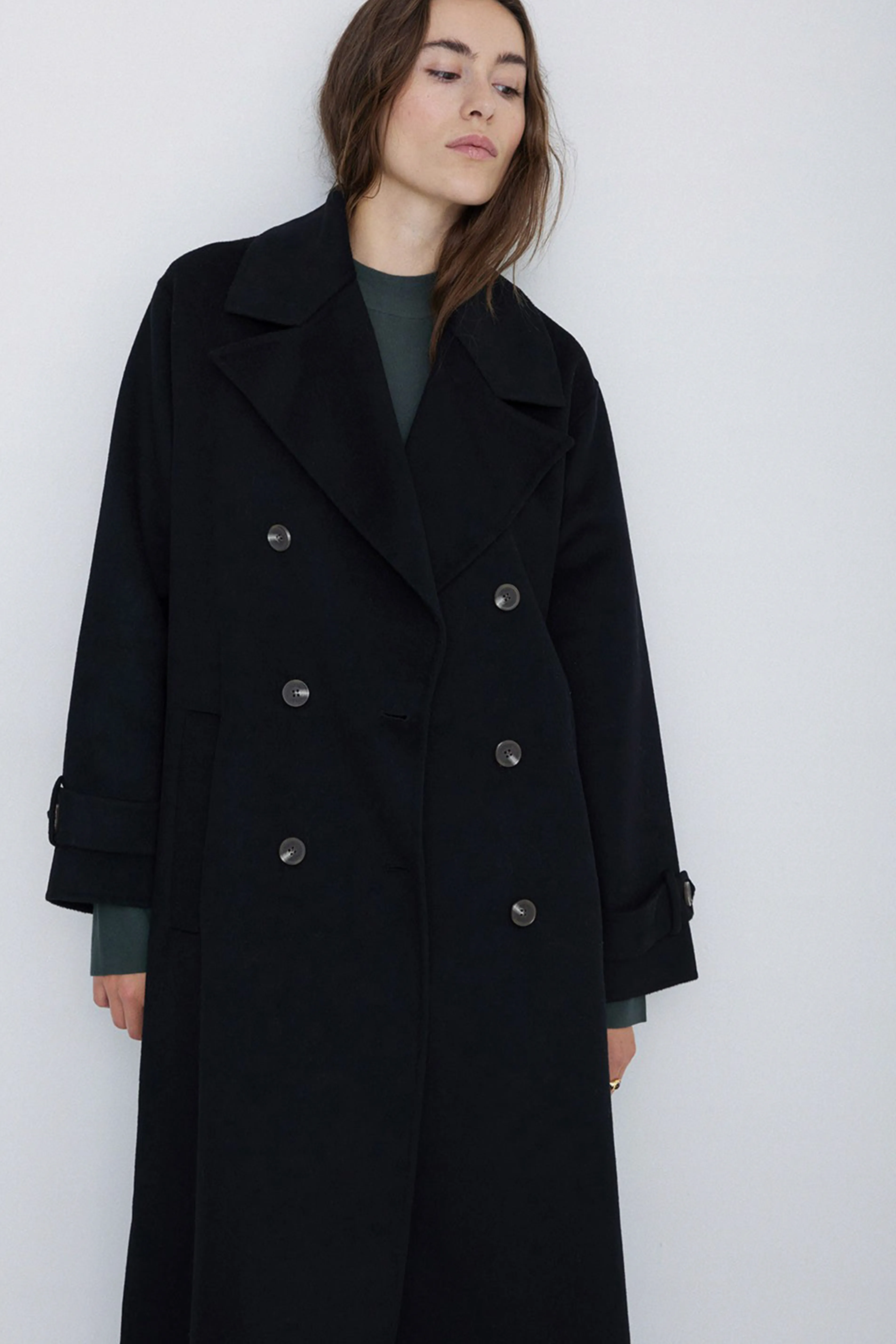 Yerse Handmade Wool Black Coat