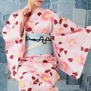 Yukata for Women Pink Camellia