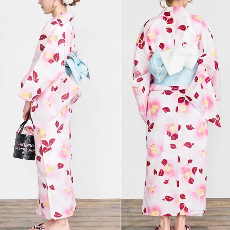 Yukata for Women Pink Camellia